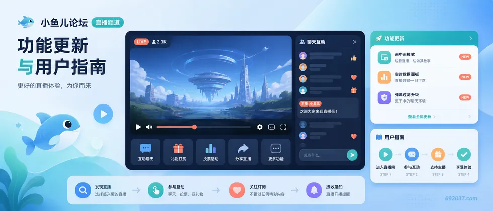 小鱼儿论坛直播频道的功能更新与用户指南
